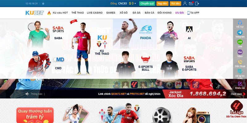 Những bộ môn được yêu thích nhất tại thể thao Kubet